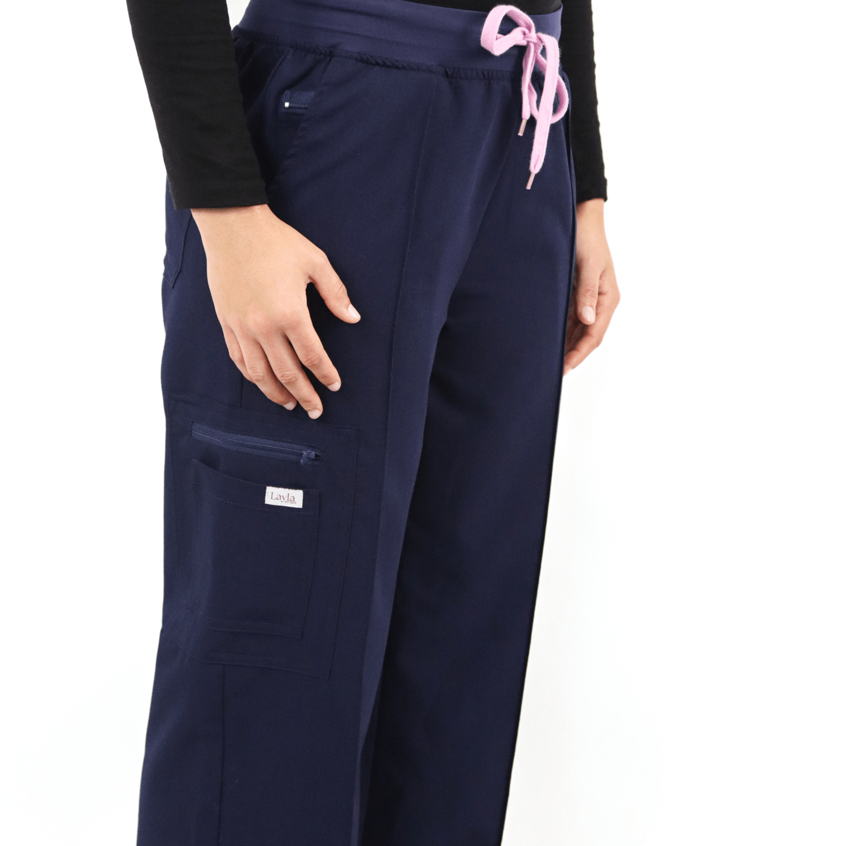 Modest medical scrubs wide leg trousers for female healthcare workers - Layla Scrubs