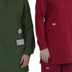 modest medical scrub uniform uk europe Hunter green long-top modest scrubs designed for Muslim-friendly coverage.Hunter green long-top modest scrubs designed for Muslim-friendly coverage.